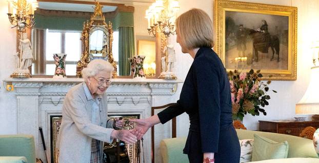FILE PHOTO: Liz Truss meets Queen Elizabeth at Balmoral Castle