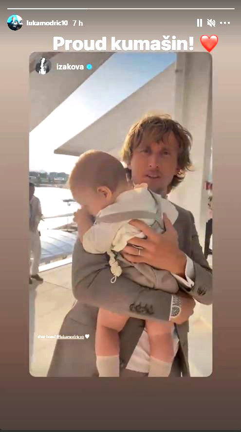 Mateo i Izabel Kovačić krstili su sinčića, Luka Modrić mu je kum