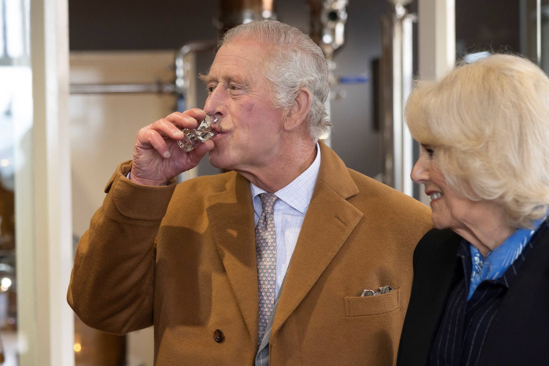 Britain's King Charles and Camilla, Queen Consort, visit Talbot Yard Food Court in Yorkshire