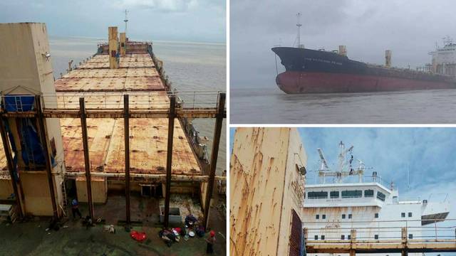 Prazan i hrđav: 'Brod duhova' se nasukao na obalu Mjanmara