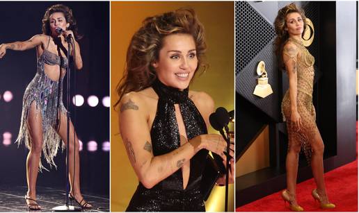 Šljokice, resice i dekolte: Ovo su outfiti Miley Cyrus s Grammyja