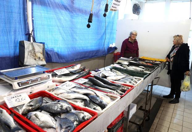 Šibenik: Ponuda ribe u šibenskoj ribarnici