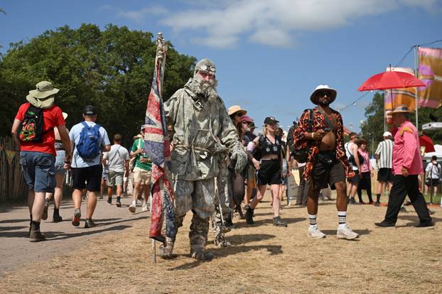 Glastonbury Festival at Worthy Farm in Pilton, Somerset, Britain
