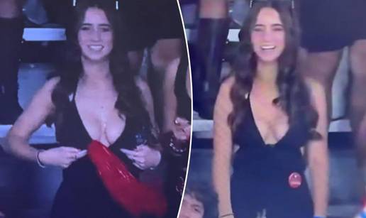 Gledateljica se borila s bujnim poprsjem na utakmici. Otkrili su tko je: 'Sad i ja navijam za njih'