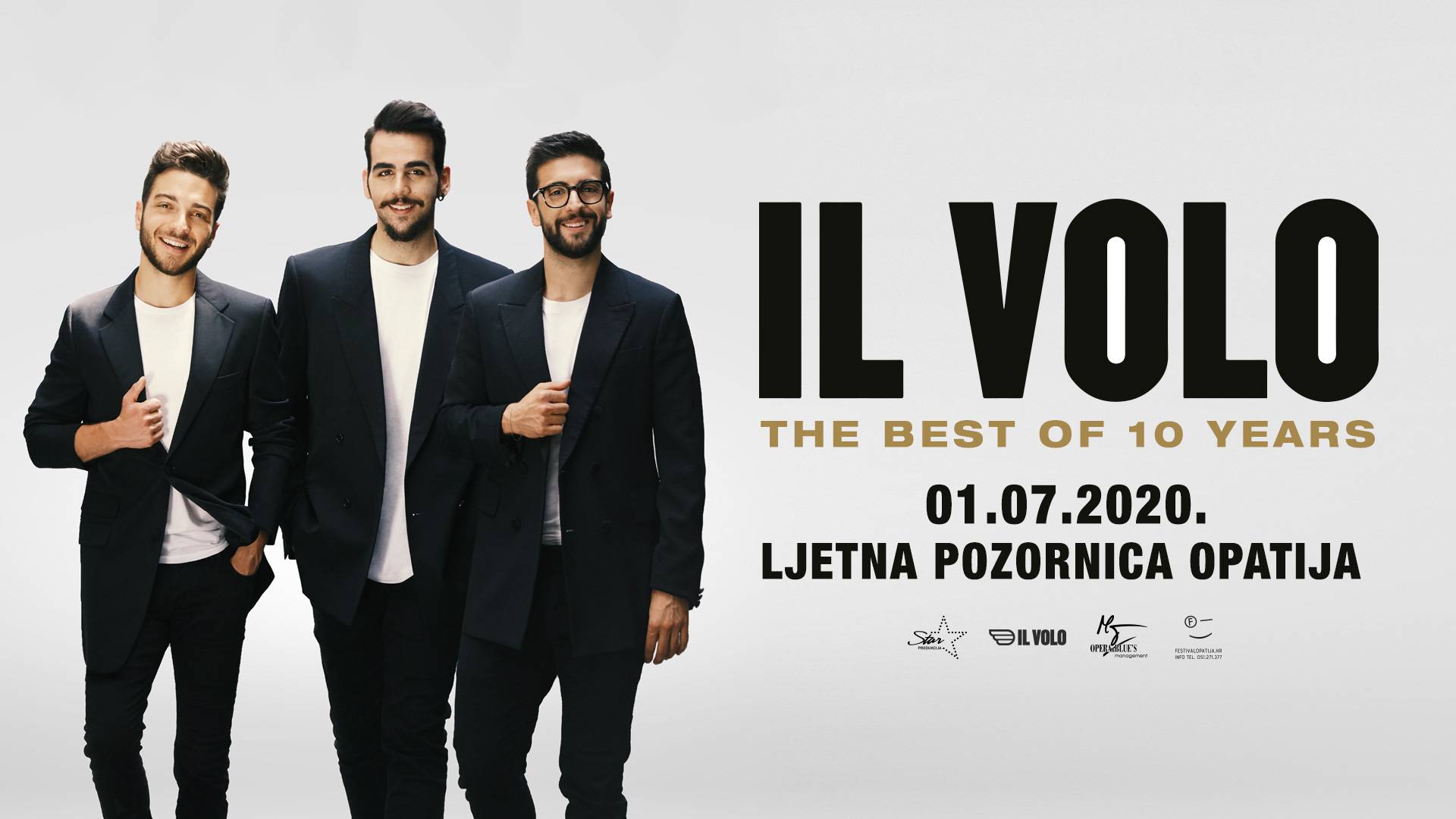 Talijanski trio 'Il Volo'  1. srpnja na Ljetnoj pozornici u Opatiji