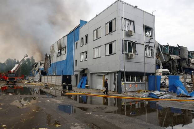 Aftermath of a Russian missile attack in Kyiv