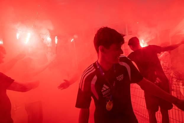 Hrvatski U-18 vaterpolisti dočekani u Splitu nakon osvajanja svjetskog zlata