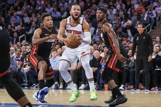 NBA: Playoffs-Miami Heat at New York Knicks