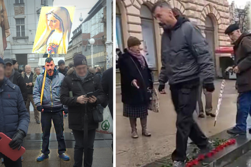 VIDEO Evo tko je tip koji je gazio ruže za ubijene žene na Trgu! Snimili su ga među moliteljima