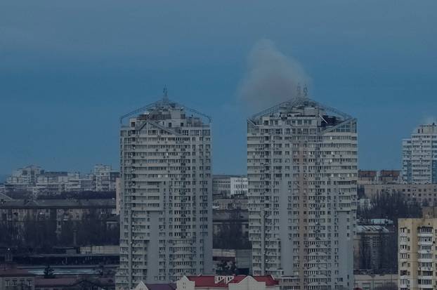 Russian missile and drone strike in Kyiv