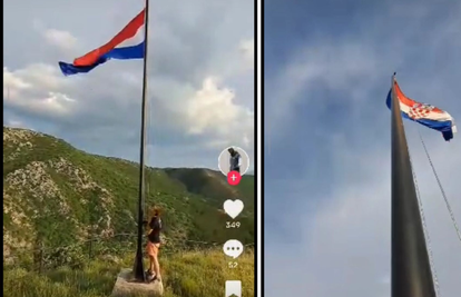 Kninska policija: Dva mladića skinula hrvatsku zastavu, snimku dijelili po internetu