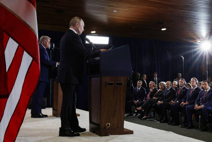 U.S. President Trump meets with Russian President Putin in Alaska