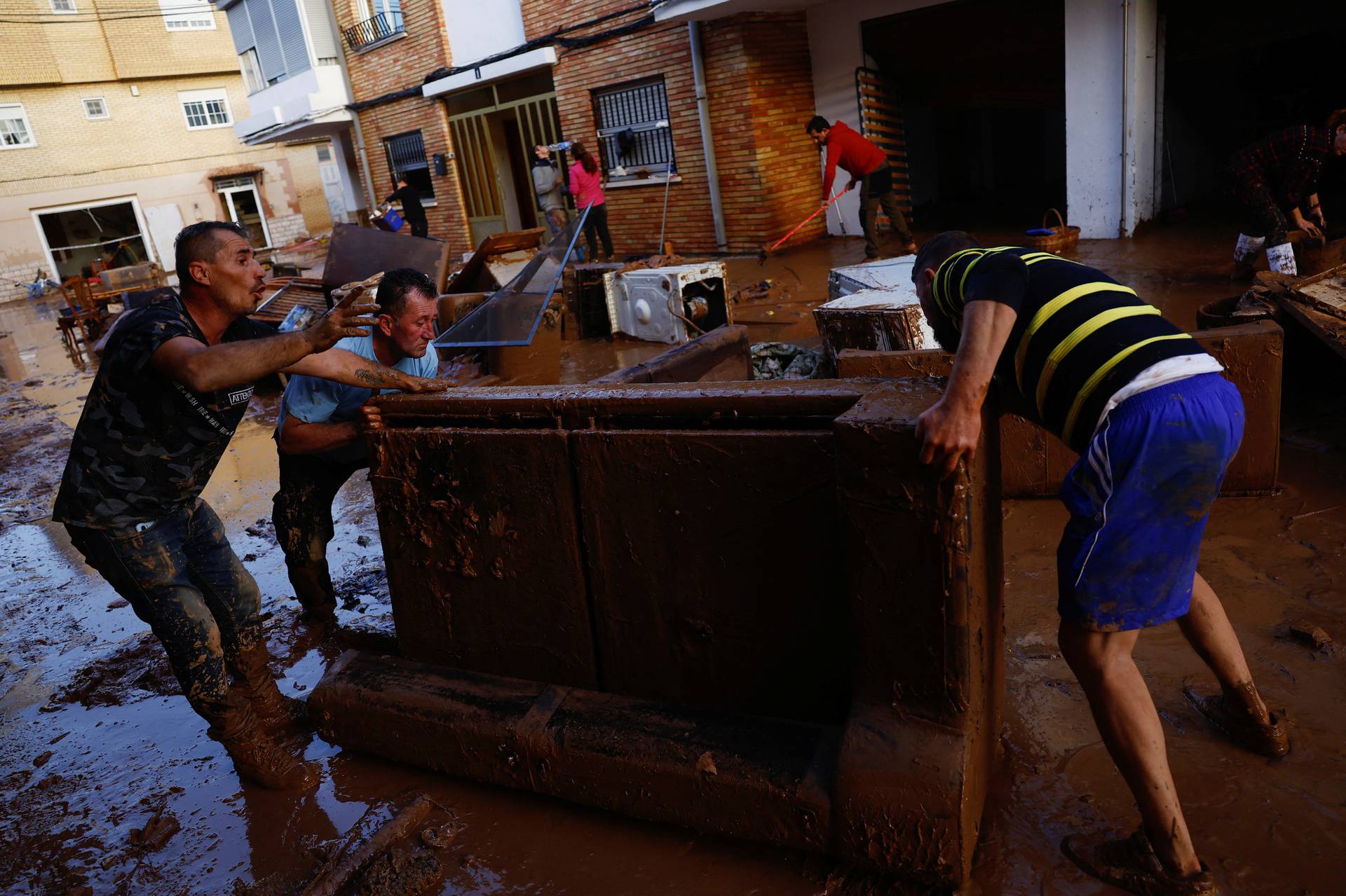 Aftermath of floods in Utiel