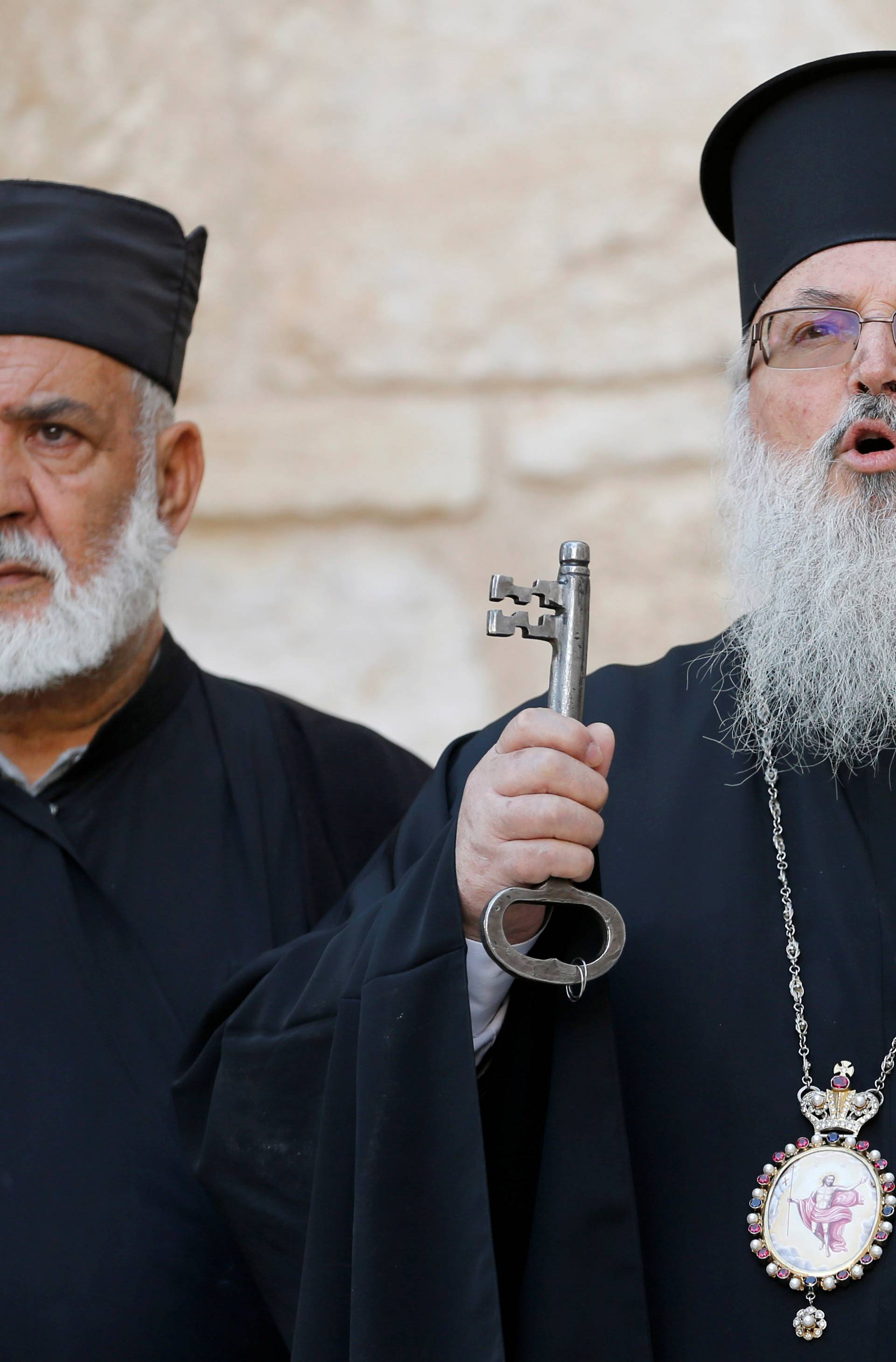 Nativity Church reopens as Palestinians ease coronavirus restrictions, in Bethlehem