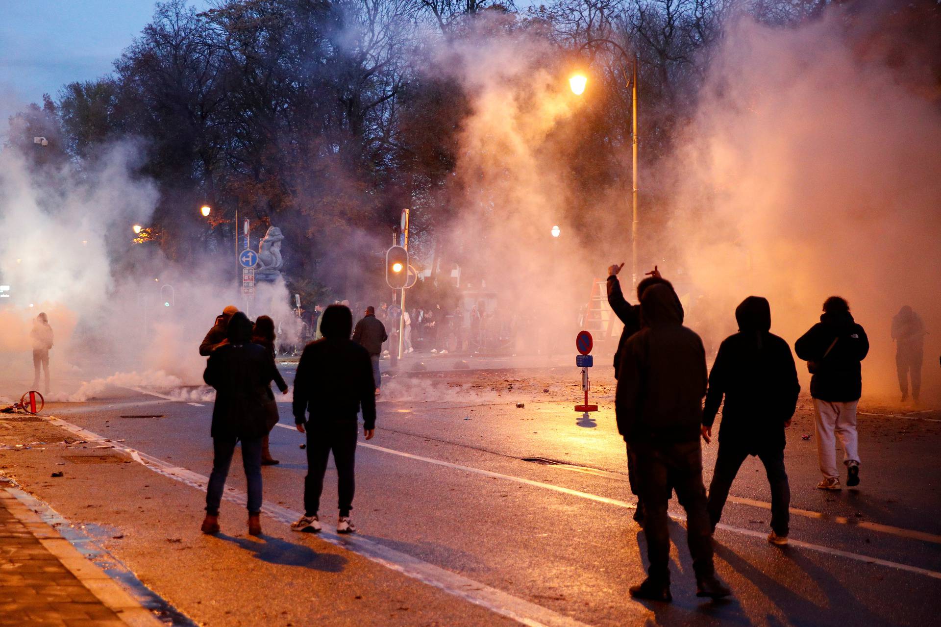 Demonstration against COVID-19 measures near the European Commission in Brussels