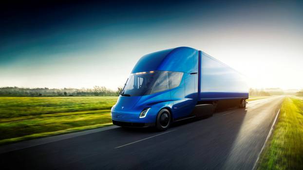 Undated handout image of the Tesla Semi