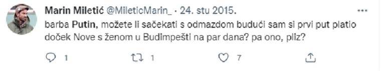 Mostov Miletić koji bi 'čistio' Hrvatsku ovako je pisao 2015.: 'Rokaj barba Putin, samo rokaj'