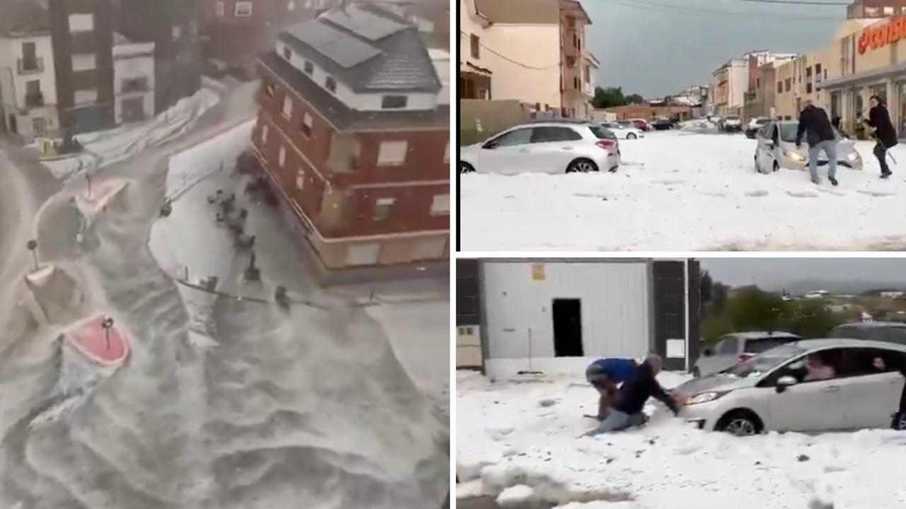 Superćelijska oluja pogodila je Valenciju: Tuča zabijelila ulice, bujice nose sve pred sobom!