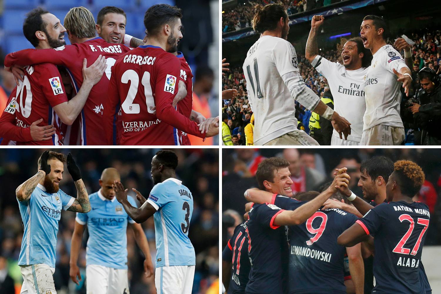 Polufinale Lige prvaka: Bayern na Atletico, Real protiv Cityja