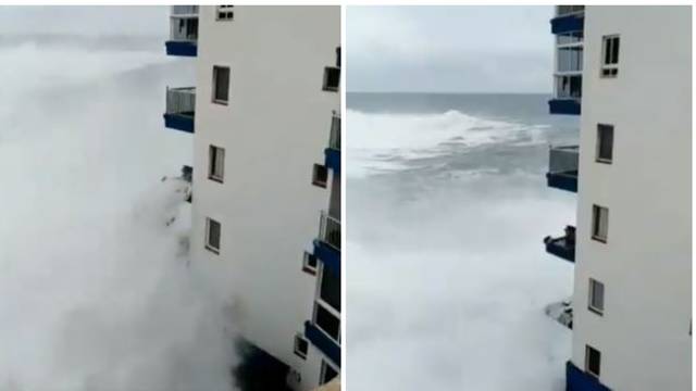 Nevjerojatne snimke: Valovi su uništili balkone, i to na 3. katu!
