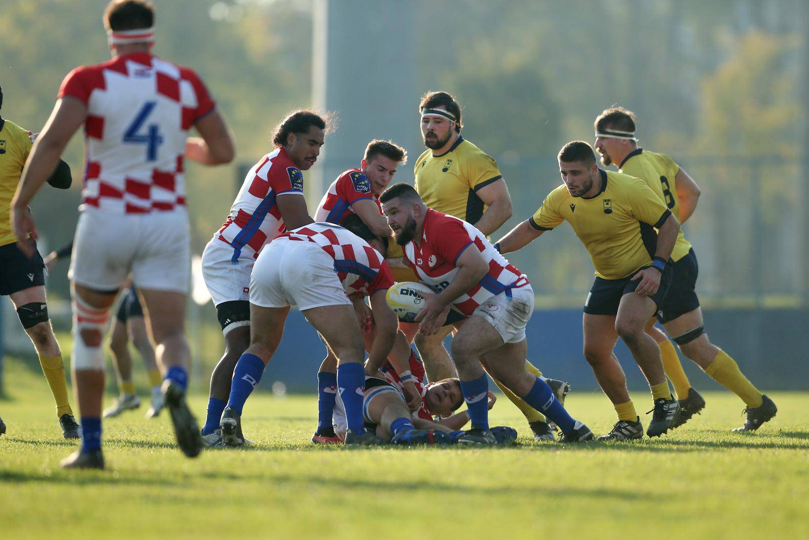 Zagreb: Utakmica Trophy divizije između ragbijaša Hrvatske i Švedske