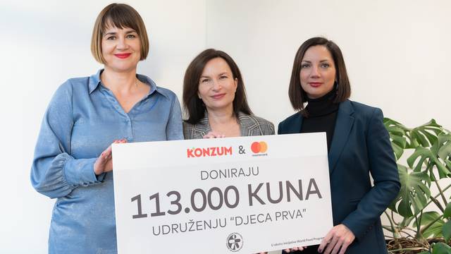 Konzum i Mastercard donirali 42.500 eura za pomoć u borbi protiv siromaštva djece