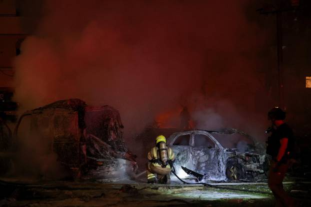 Aftermath of missile attack from Iran on Israel