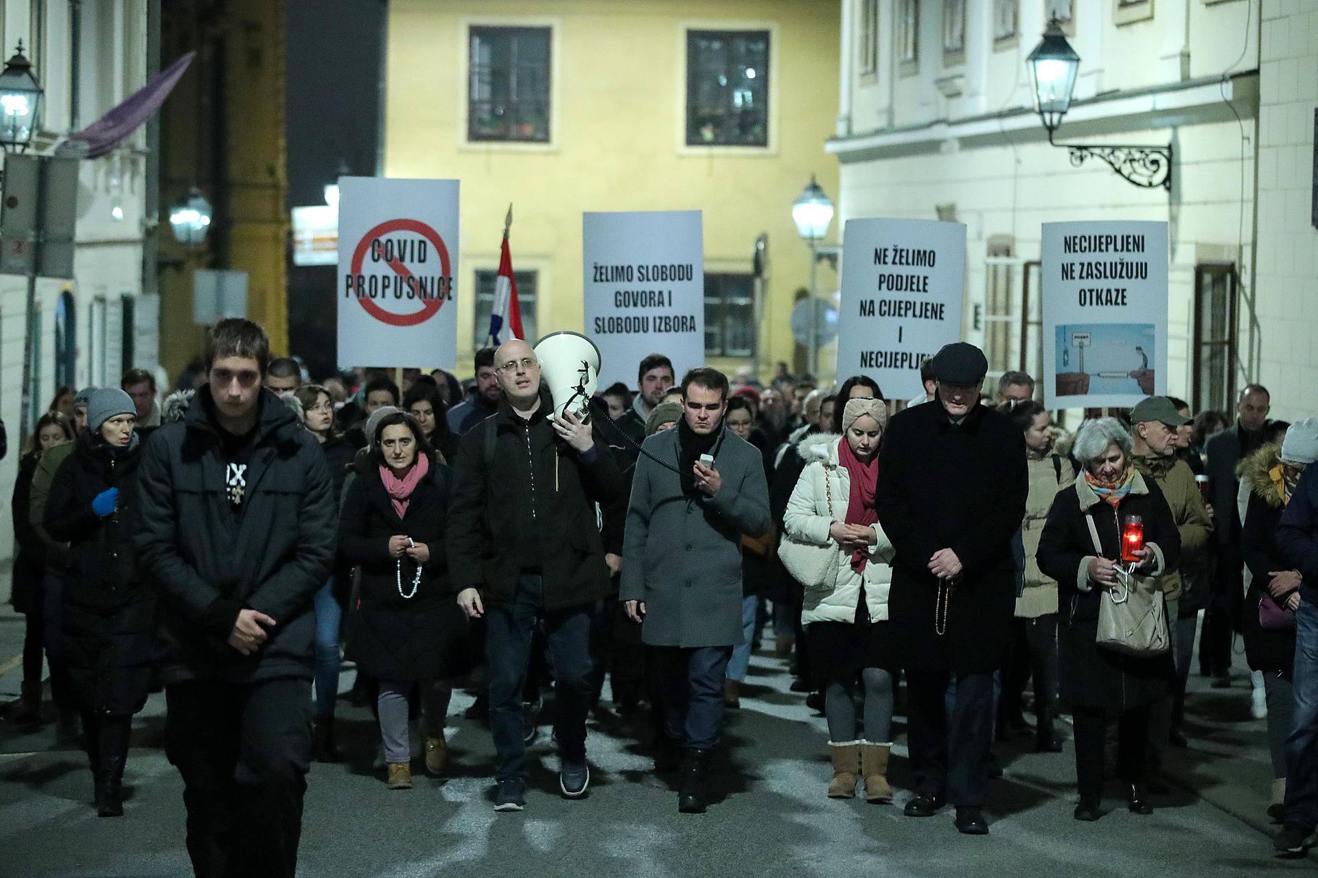 U Zagrebu održan još jedan prosvjed protiv covid mjera