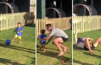 'Tata, bit ću kao ti!' Ronaldo uči svog sina igrati nogomet...