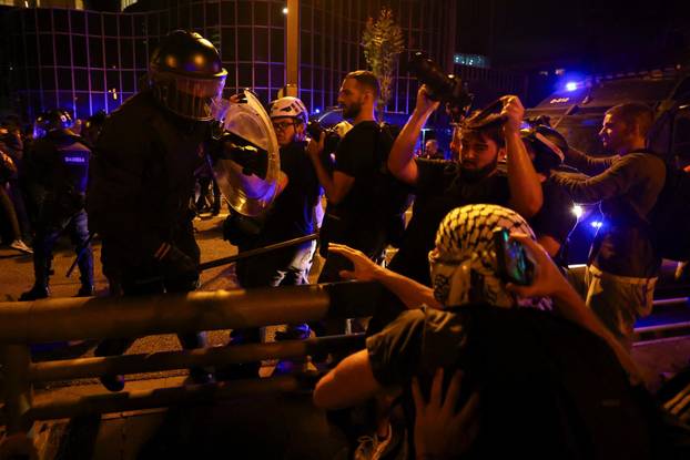 Spanish unions call a general strike in solidarity with Palestinians in Gaza, in Barcelona