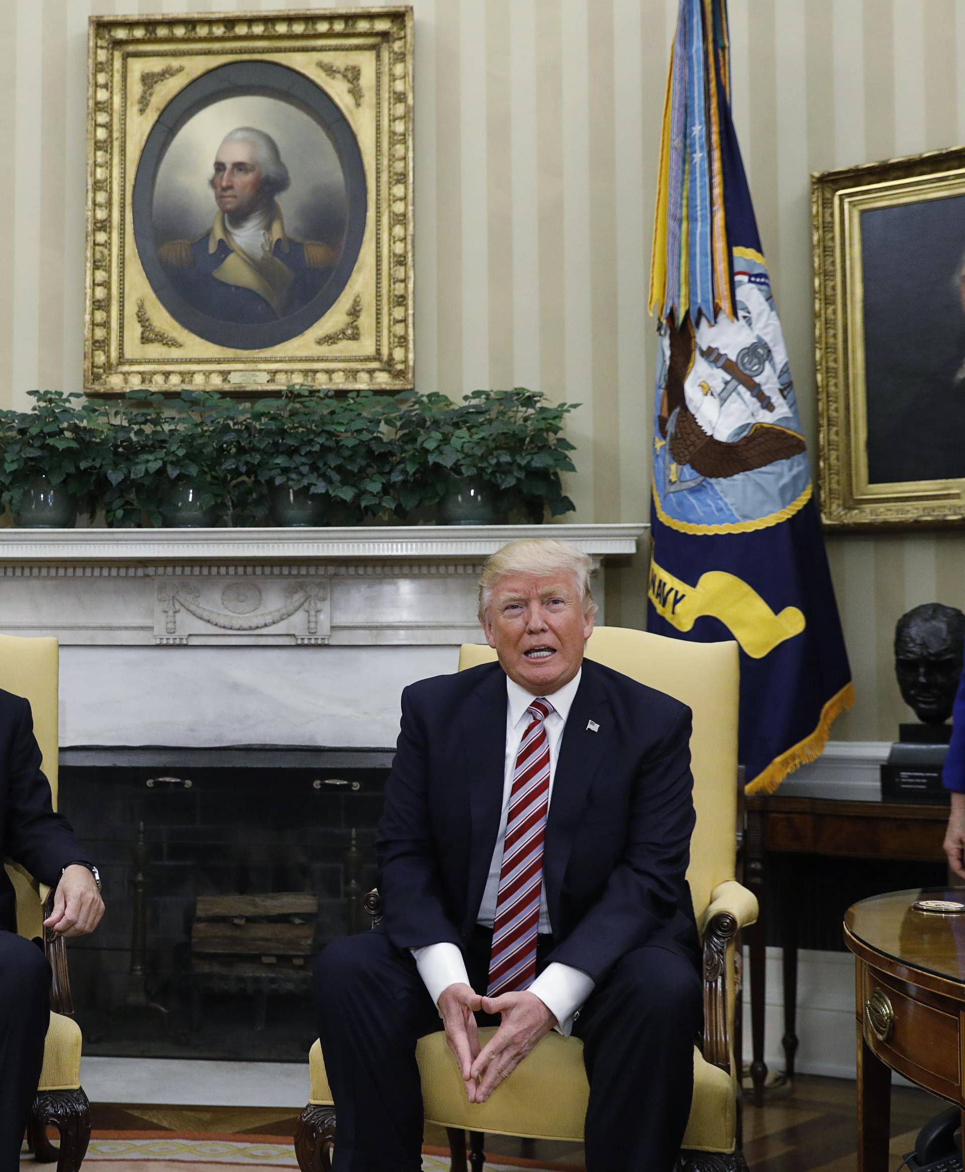 Turkey's President Erdogan meets with U.S. President Trump in the Oval Office of the White House in Washington