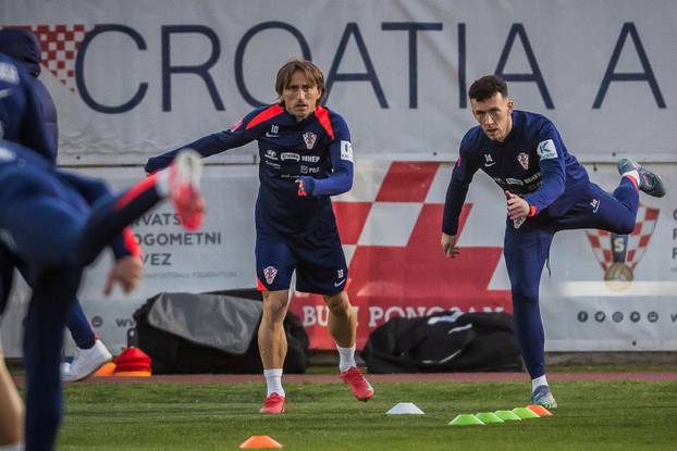Trening hrvatske nogometne reprezentacije na splitskom Poljudu