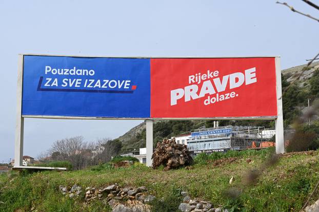 Trogir: Plakati HDZ-a i SDP-a na zajedničkom oglasnom prostoru