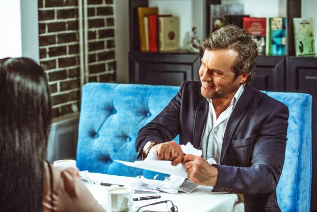 Businesspeople having business lunch