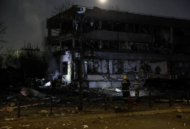 Aftermath of a Russian missile attack in Kyiv
