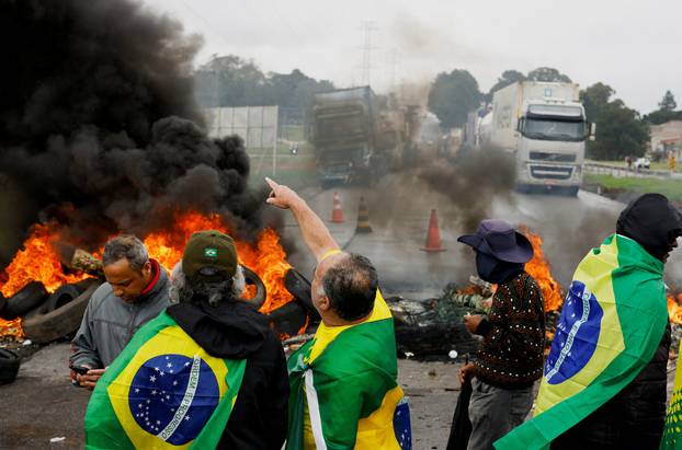 Protest after the Brazilian presidential run-off election, in Curitiba