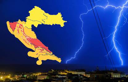 U Hrvatskoj su se upalili crveni alarmi! Stiže opasno vrijeme: Tuča, grmljavina i olujni vjetar!