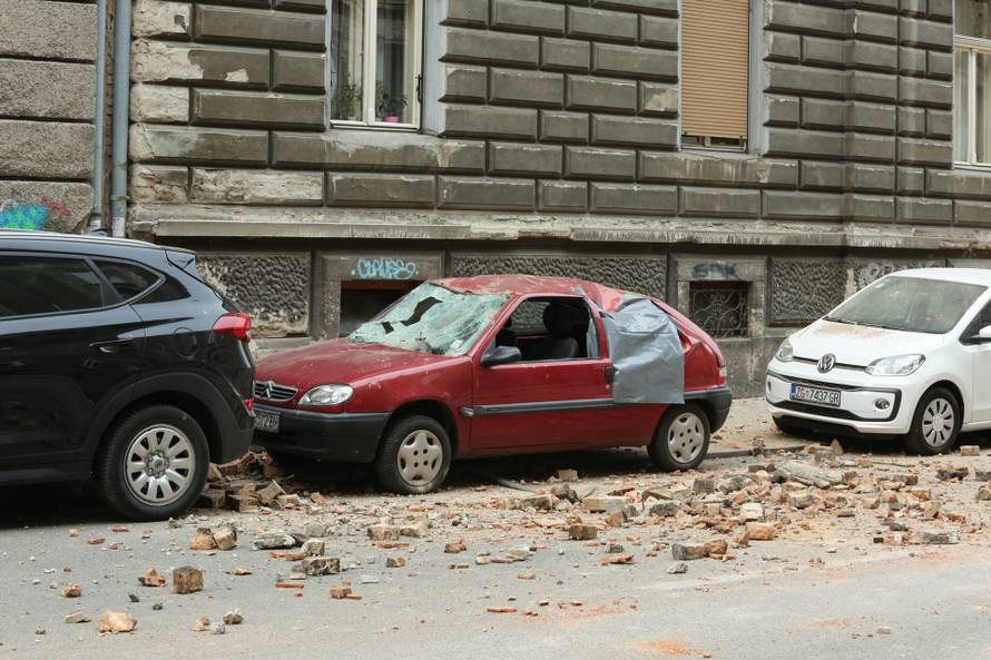 Potres koji je pogodio Zagreb uzrokovao veliku štetu u Đorđićevoj ulici