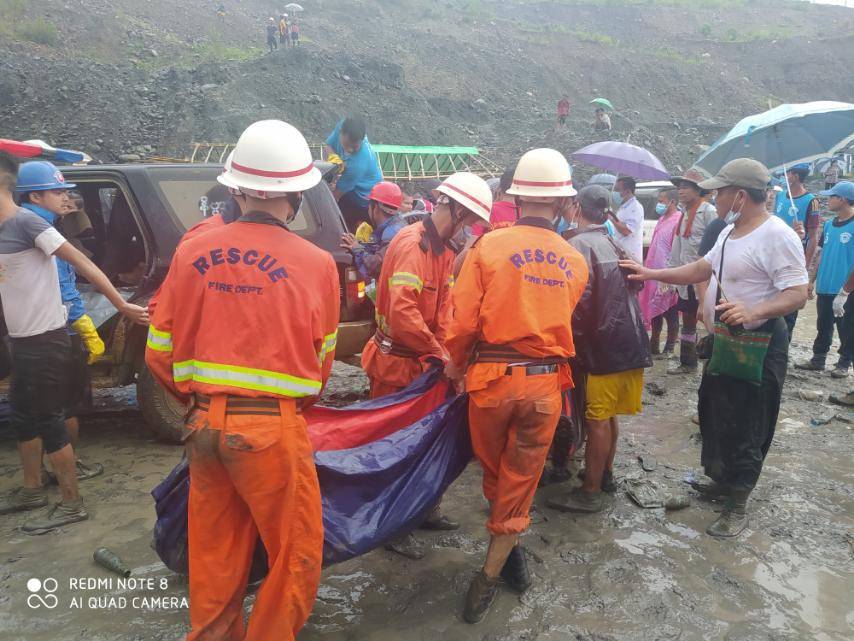 Jade mine collapses following a landslide in Phakant