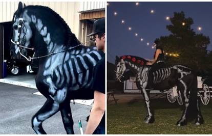 VIDEO Konja obojili kao kostura pa pokrenuli žustru raspravu: Je li ovo Halloween ili mučenje?