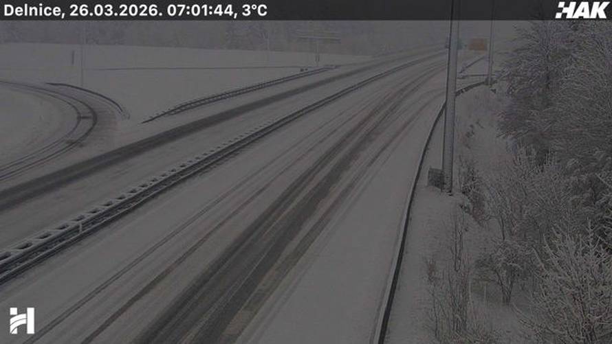 FOTO SNIJEG ZAMEO CESTU Evo kako izgleda A6 Zagreb - Rijeka