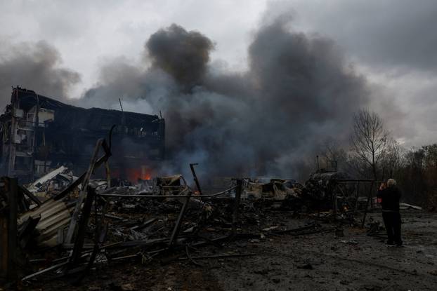 Aftermath of a Russian missile attack in Kyiv