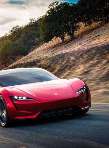 Tesla Roadster 2 is shown in this undated handout photo, during a presentation in Hawthorne, California