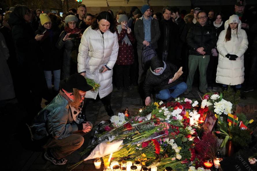 Memorial event in memory of Alexei Navalny in Vilnius