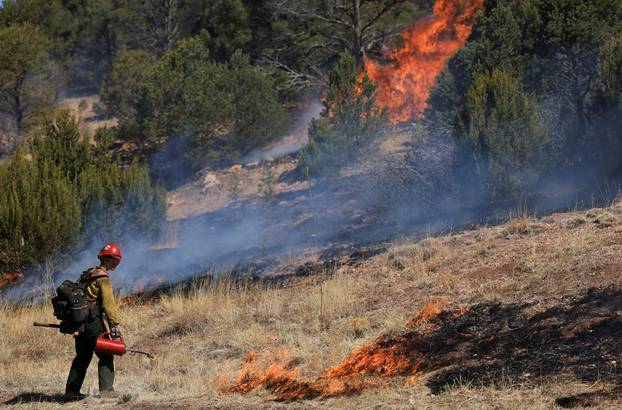 Wildfires near Las Vegas, New Mexico