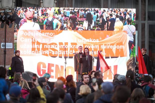 Zagreb: Prosvjed za Palestinu: "Ko je zasp&rsquo;o, neka se probudi!"