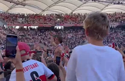 VIDEO Uh, kakva ludnica! Sosa vodio navijanje u Stuttgartu nakon što su izborili ostanak