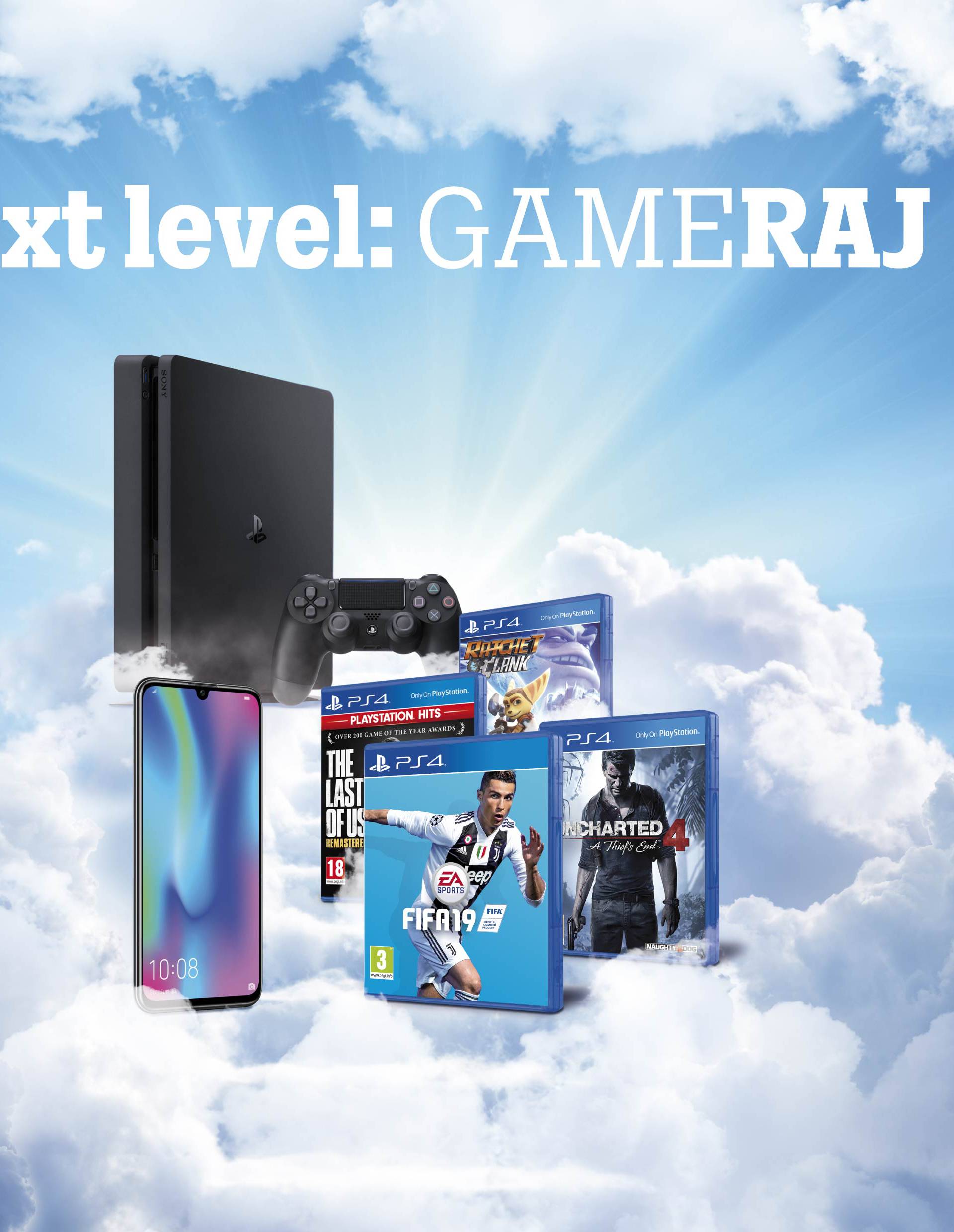 Tele2 Gameraj: Sony PS4 1 TB, FIFA19 i 3 igre te Honor 10 lite