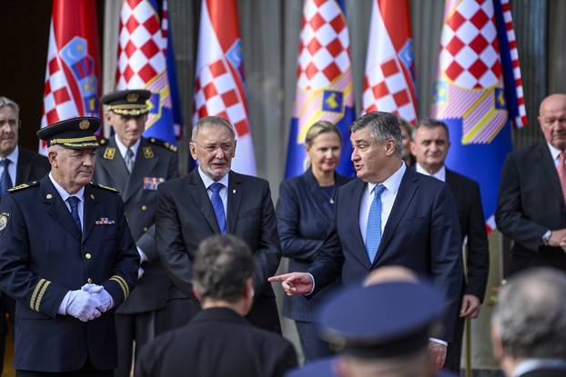 Zagreb: Svečani prijem povodom Dana policije u Predsjedničkim dvorima