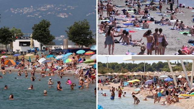 FOTO Pogledajte velike gužve na plažama u Splitu, Zadru...